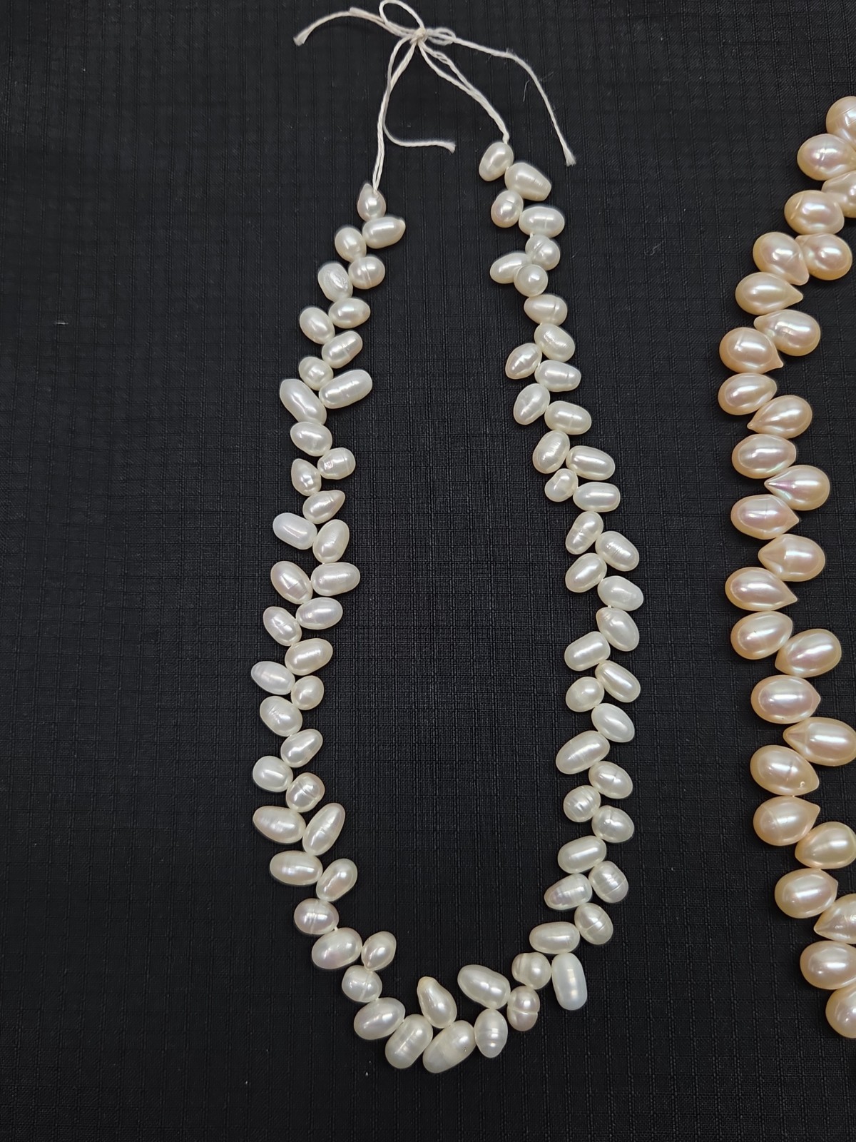 FWP Necklace Pearls Only Large Fresh Water High Luster x3 White Cream NO Chain