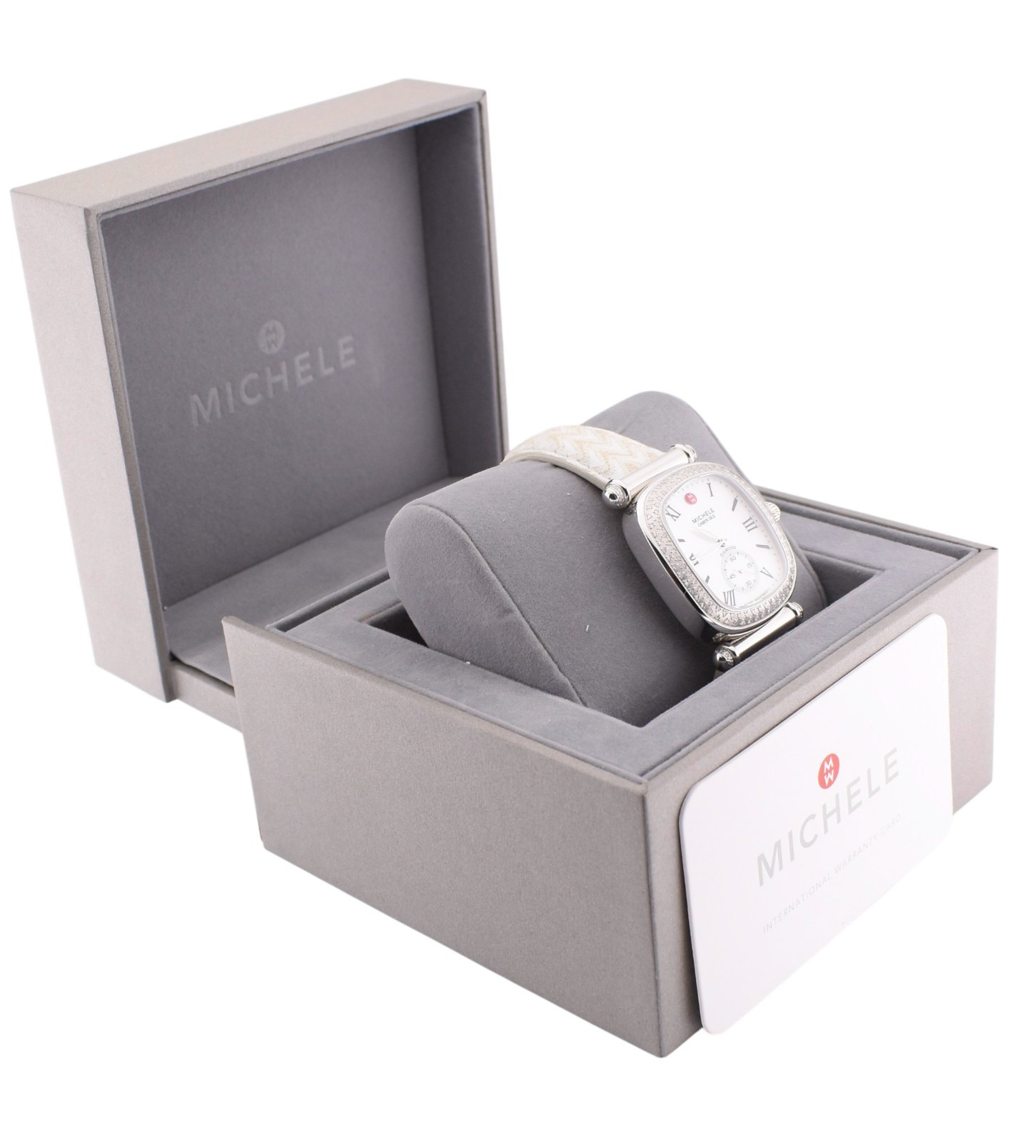 Michele Caber Isle White MOP Dial 140 Diamonds Watch 0.58 CT TW MW16C01A2025
