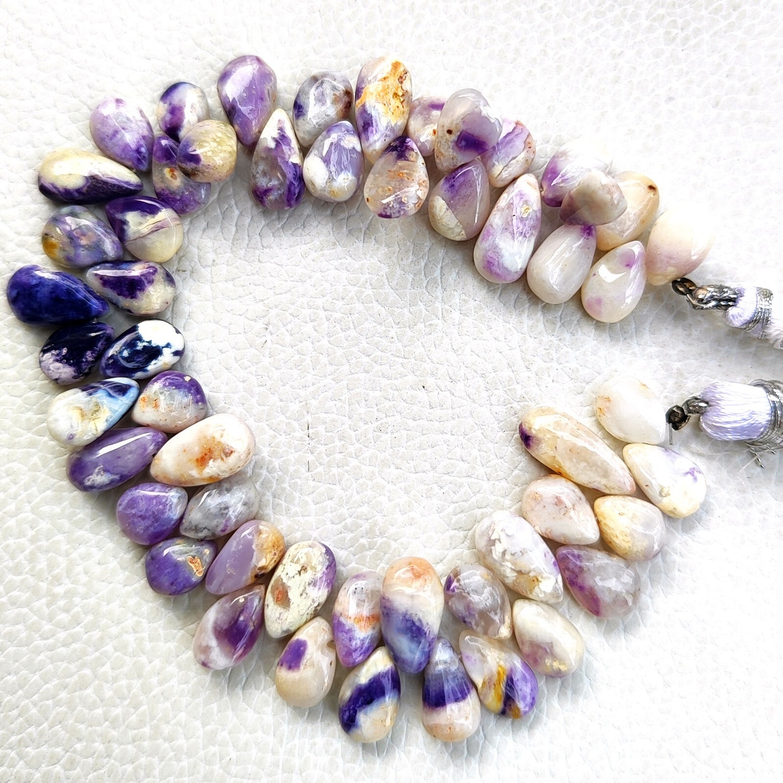 Natural Tiffany opal Gem 10×7 to 13×7 mm Smooth Pear Shape Beads 8 Inch Strand