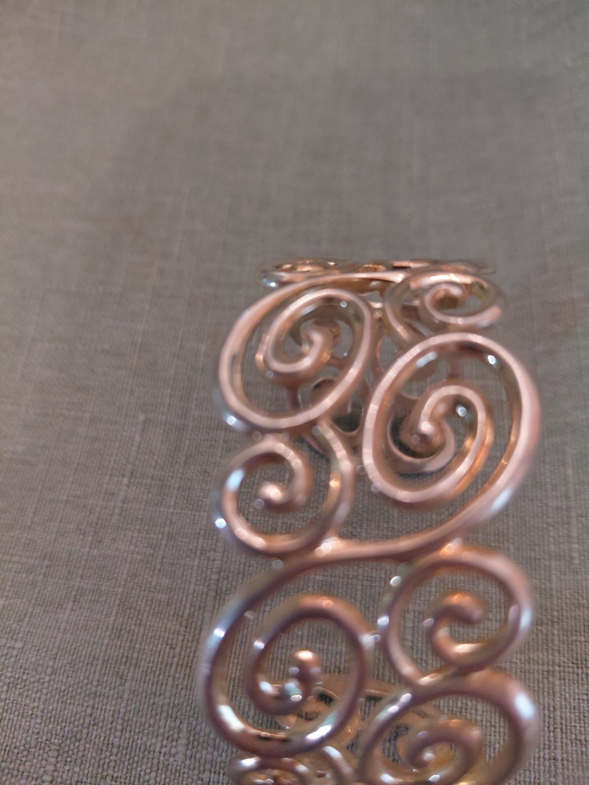 Ross Simons Sterling Silver 925 Wide Cuff Bracelet Open Scroll