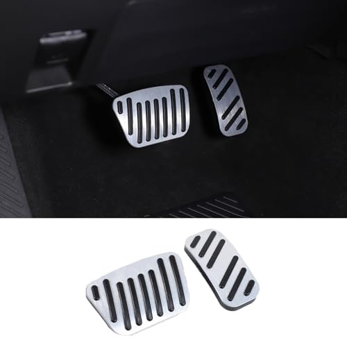 Anti-Slip Gas Pedal Brake Pedal Covers Compatible with Toyota Land Silver