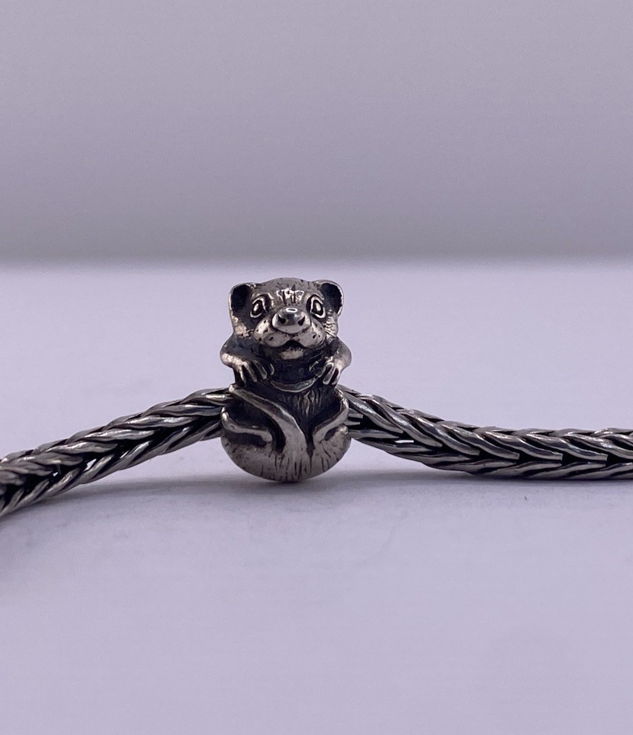 RW 925 Sterling Silver Chipmunk Critter Charm Bead Animal
