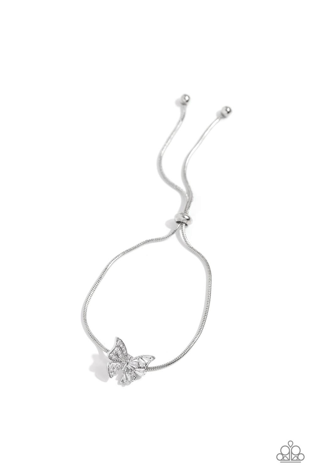 Paparazzi ~ Adjustable Allure White🦋Butterfly🦋Bracelet ~🦋NEW RELEASE 2023🦋