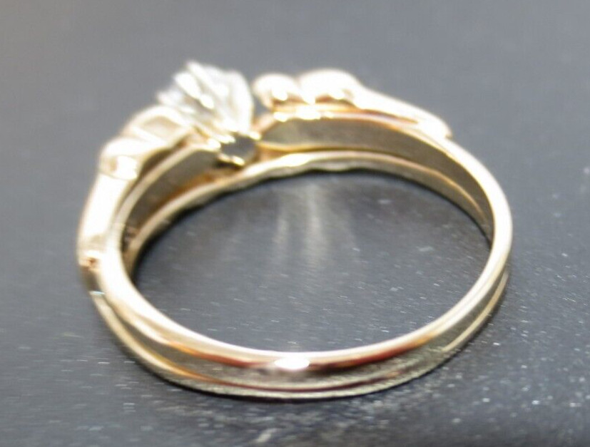 14K YG ROUND DIAMOND ENGAGEMENT RING 0.35 tcw SZ 7.25 4.40 grams (G131432 JAO)