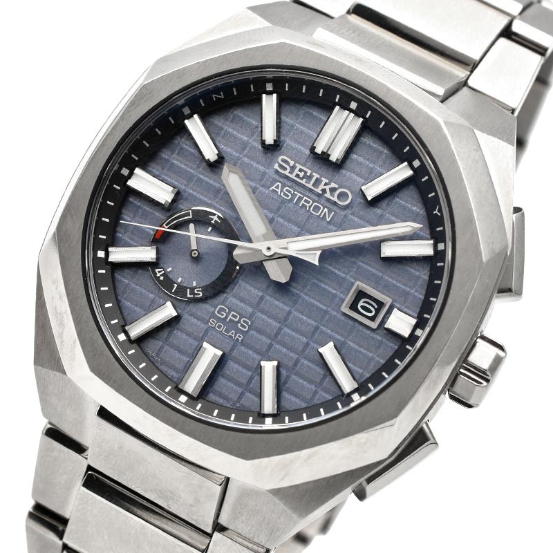 SEIKO ASTRON SBXD013 NEXTER Titanium GPS Radio Solar Watch Blue Gray Dial 41.2mm