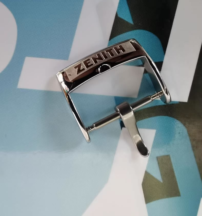 ZENITH pin buckle steel polished 16MM 18MM Brand New