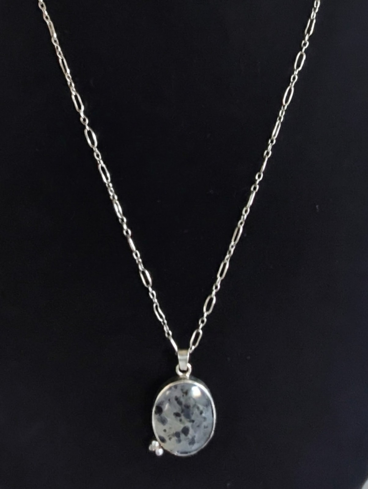 One-of-a-kind Artisan Handmade 925 Sterling Silver & Montana Moss Agate Stone