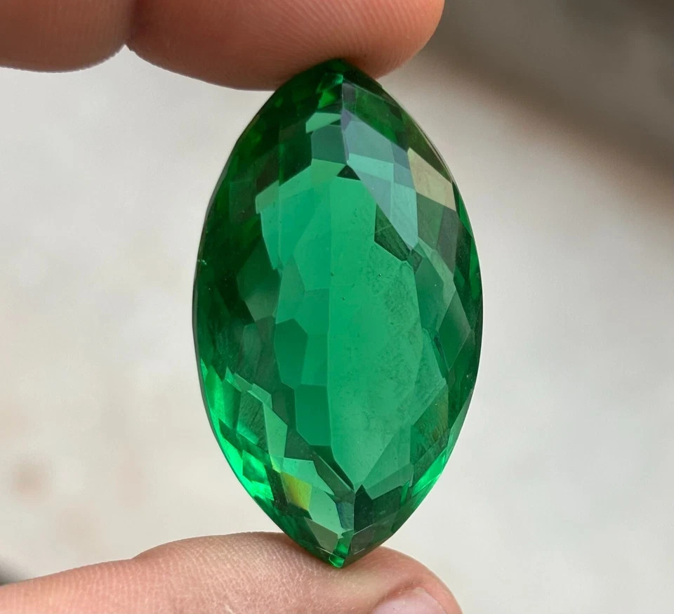 79 Ct Natural Colombian Emerald Green Marquise Cut Certified Loose Gemstone