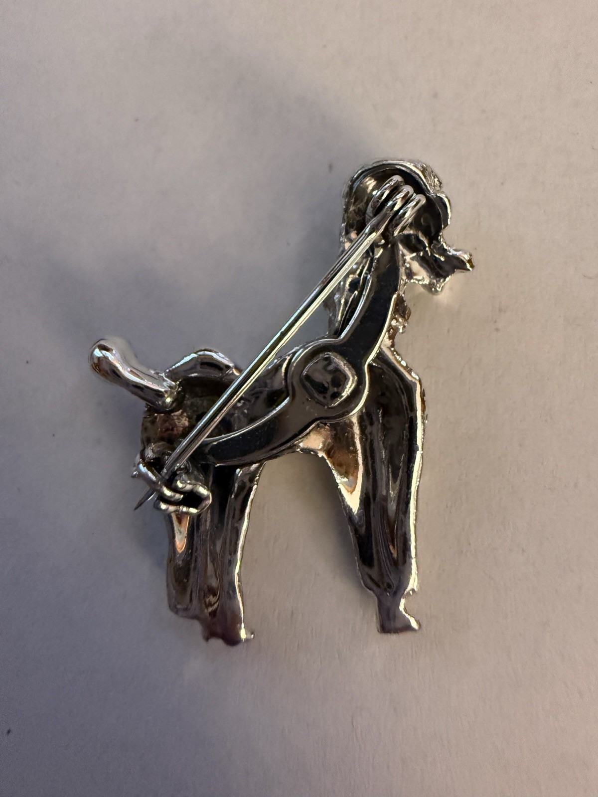 Vintage Poodle Dog Brooch Pin Lot of 3 Jerry’s Rhinestone Faux Pearl Enamel