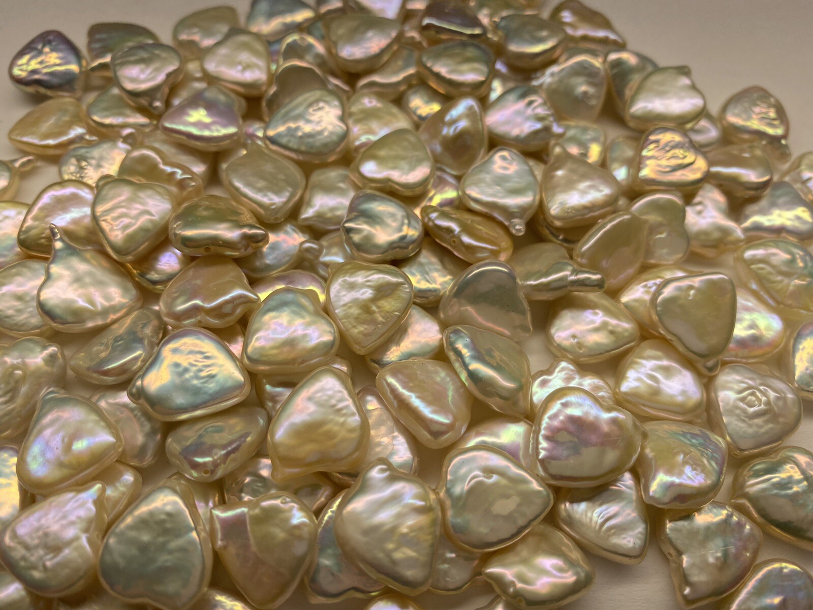 120 pieces heart shaped freshwater pearls for earrings & pendants 12 + – mm