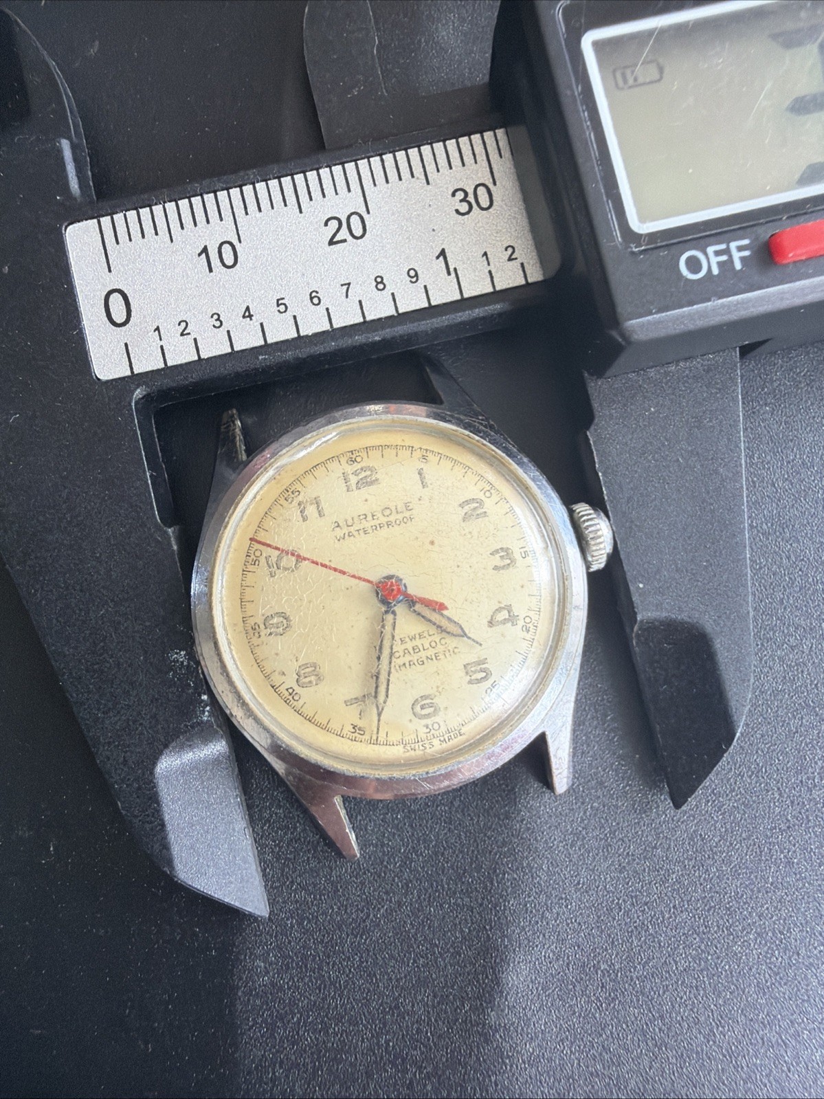 AZ18 VTG Mechanical Wind Aureole Mens 30+mm Watch Repair Sold As Is Conditions**
