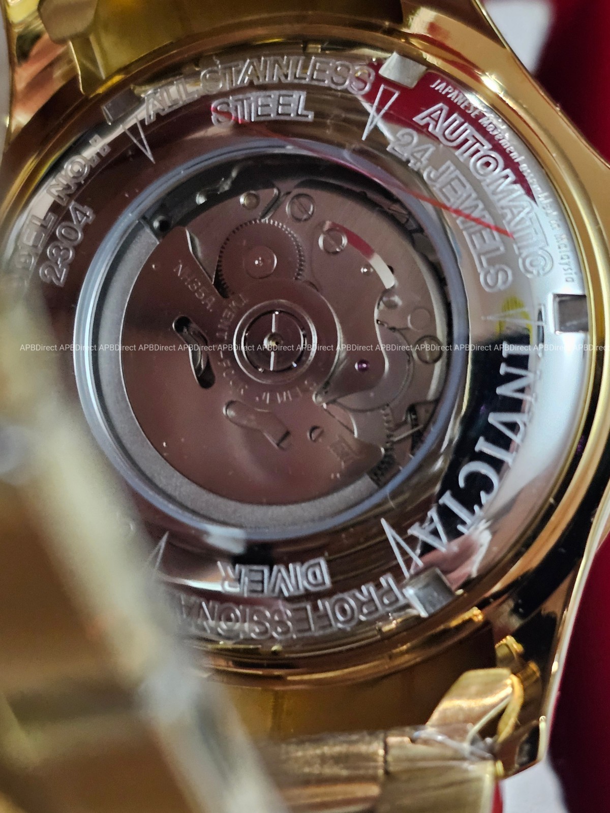 Invicta – Ocean Ghost Automatic – Gold Plated – Exhibition Caseback – mens watch