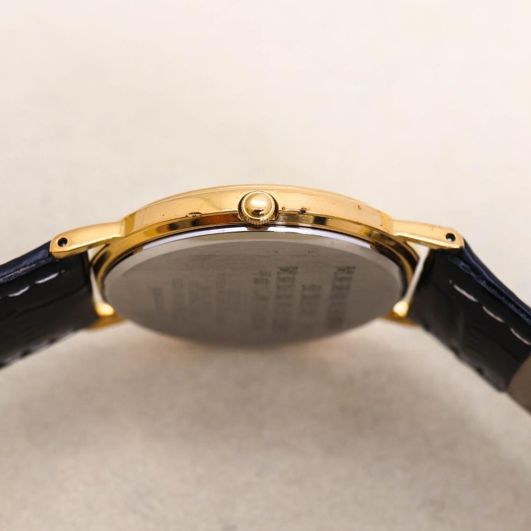 Working SEIKO SPIRIT wristwatch, gold, Kanto Railway engraving, rare item, 3416