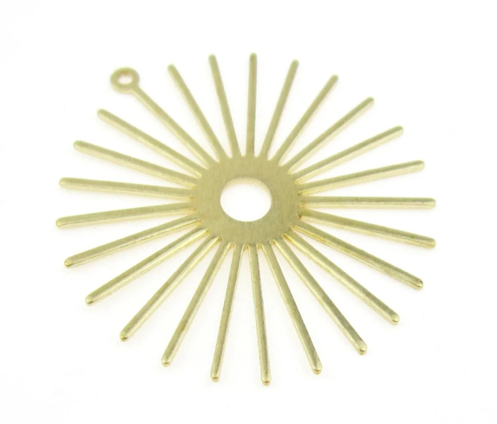 Sun Pendant Elegant Design Minimalist Brass Gift For Unisex Daily Wear Pendant