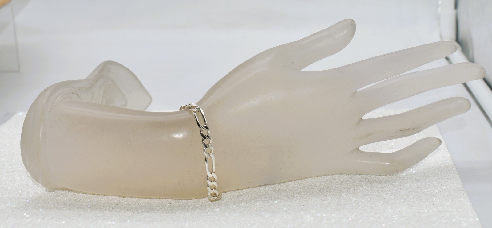 Italian Figaro 5.5 mm Sterling Silver Bracelet 8-3/4 inch 9.2 grams