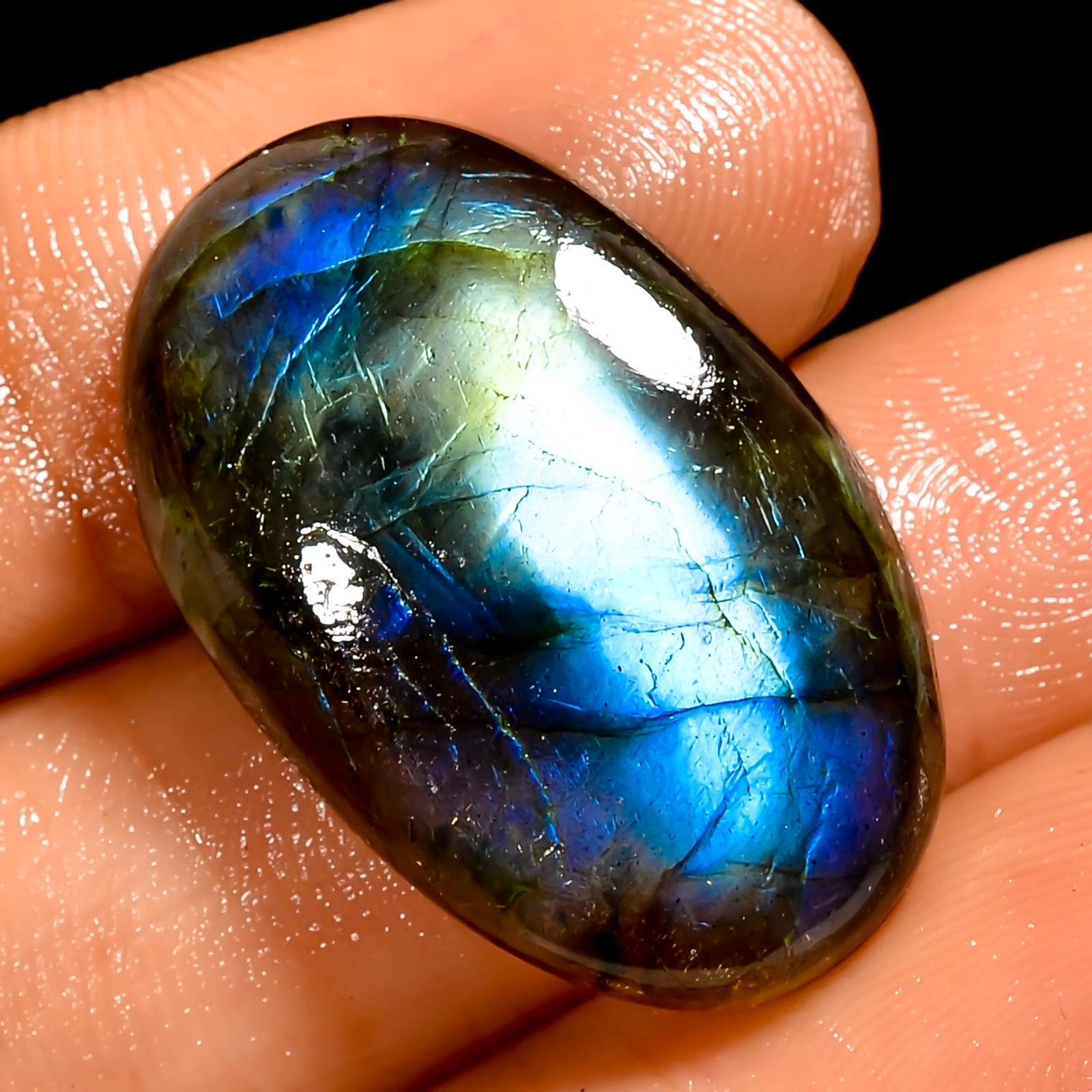 25.5 Ct 100% Natural Labradorite Loose Gemstone Oval Shape Cabochon 26X16X6 mm