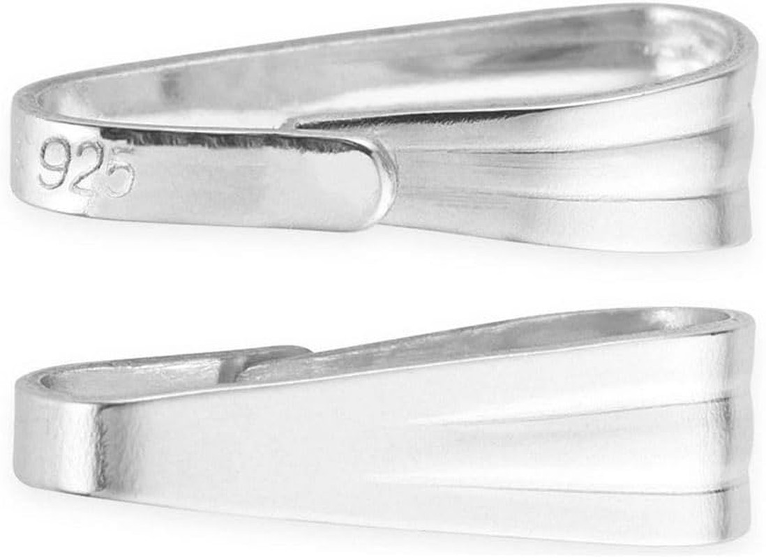 10Pcs Authentic 925 Sterling Silver Hypoallergenic Pendant Clasp 9Mm (0.35 Inch
