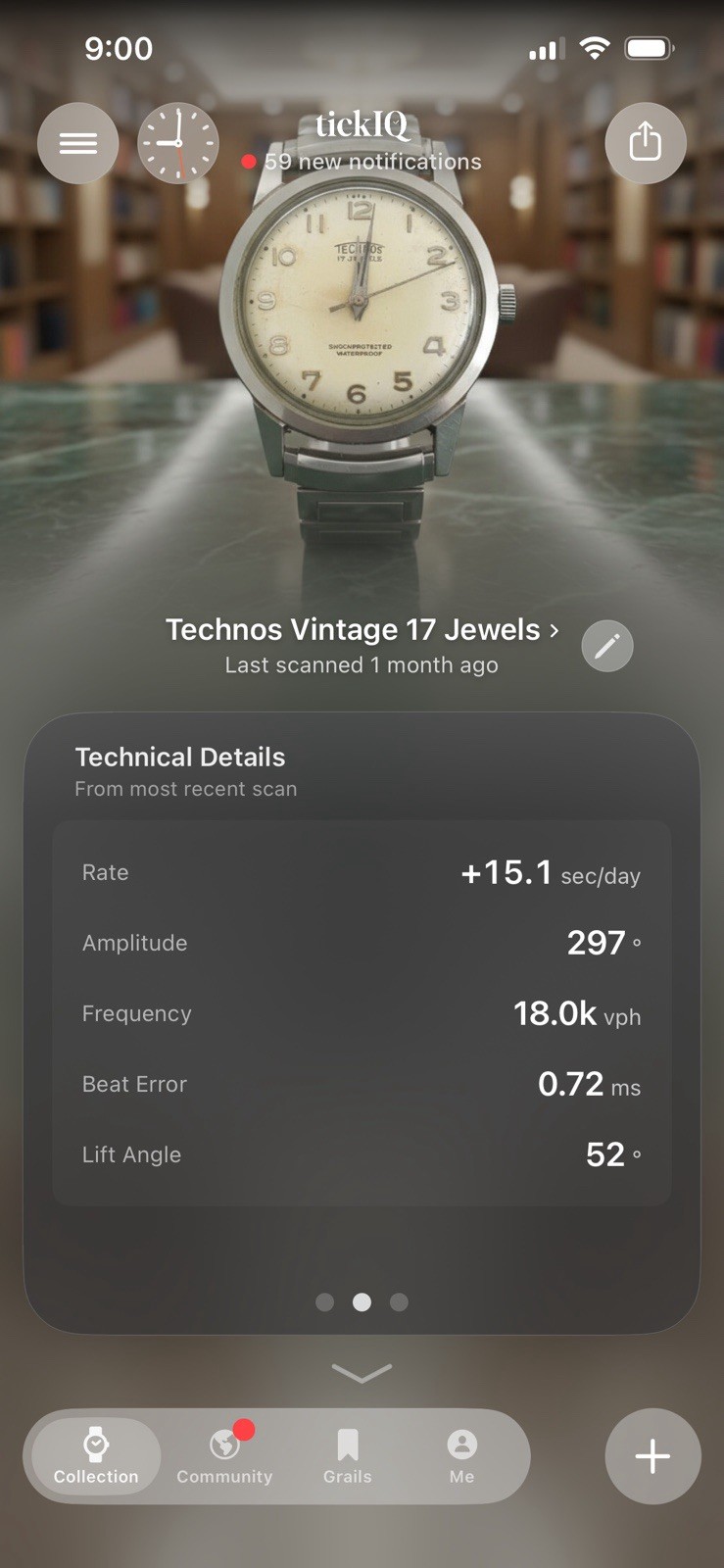 Technos Vintage 17 Jewels Manual Wind Watch 34mm