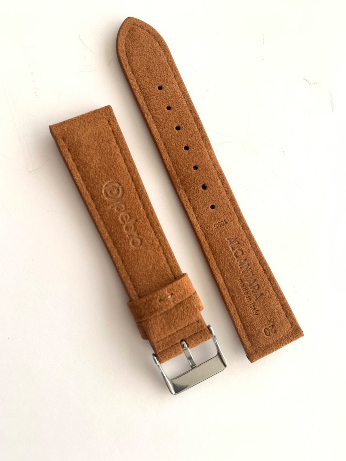 PEBRO ALCANTARA watch strap Brown 4 sizes 100% Vegan