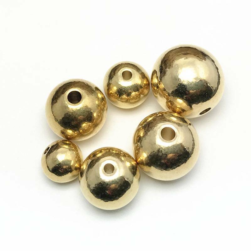 4mm~18mm Solid Brass Round Loose Metal Spacer Craft Beads Craft Findings DIY