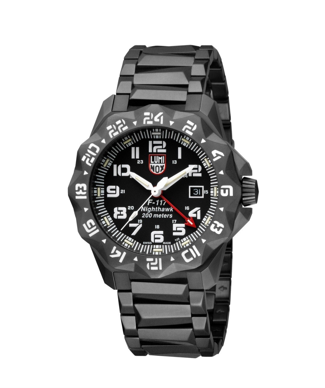 Luminox F-117 Nighthawk GMT Gunmetal Divers Quartz Men’s Watch XA.6422