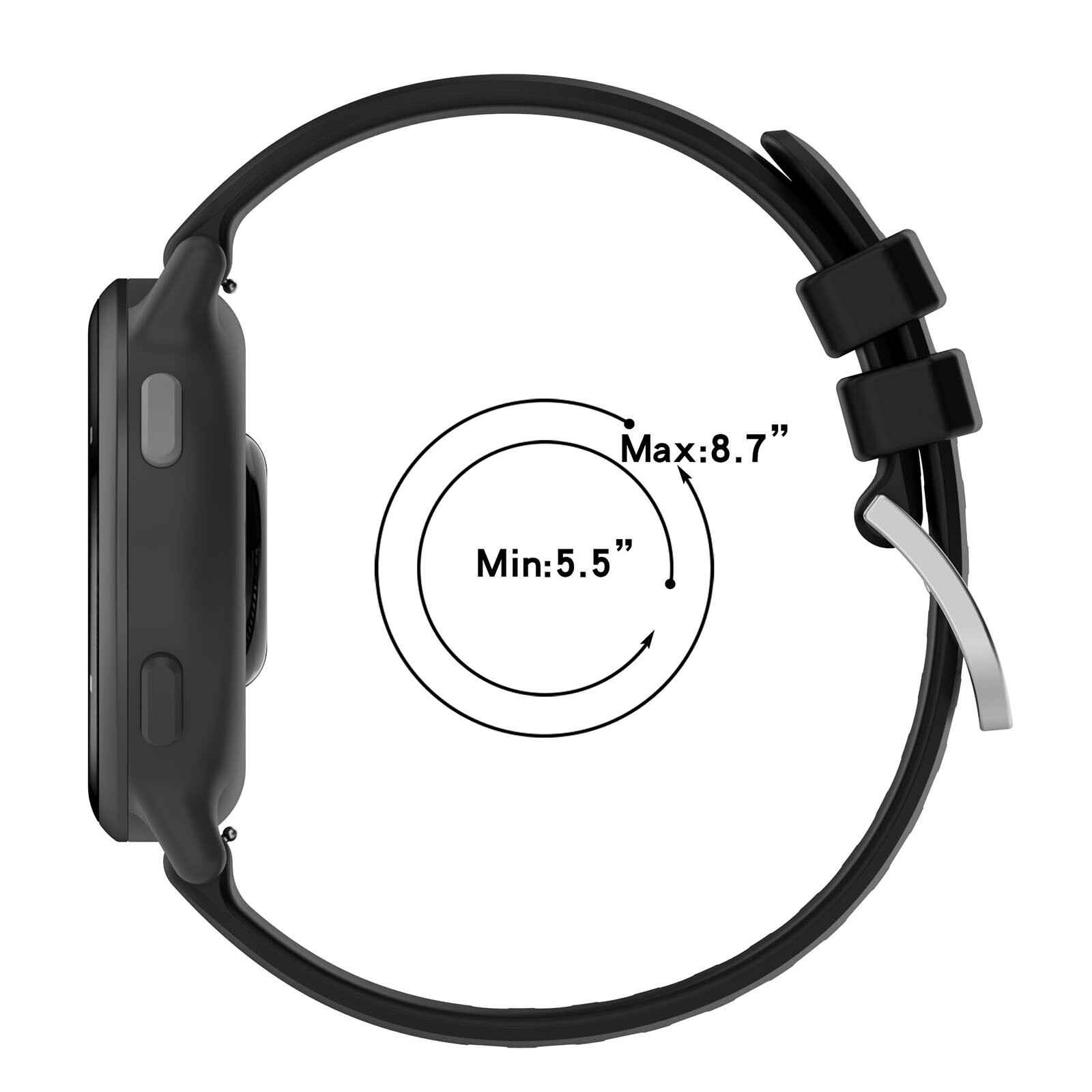 18mm 20mm 22mm Soft Silicone Sport Watch Band Strap For Samsung Garmin Huawei