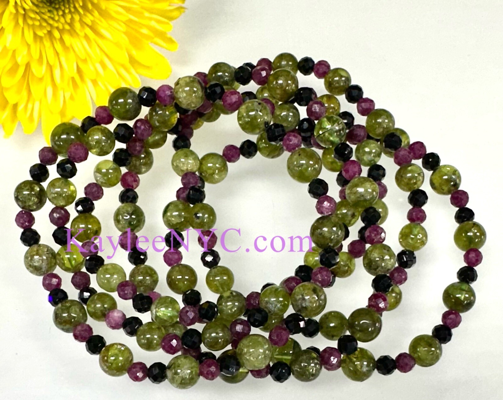 Wholesale Lot 6 Pcs Natural Crystal Leo Zodiac Stretch Bracelet Healing