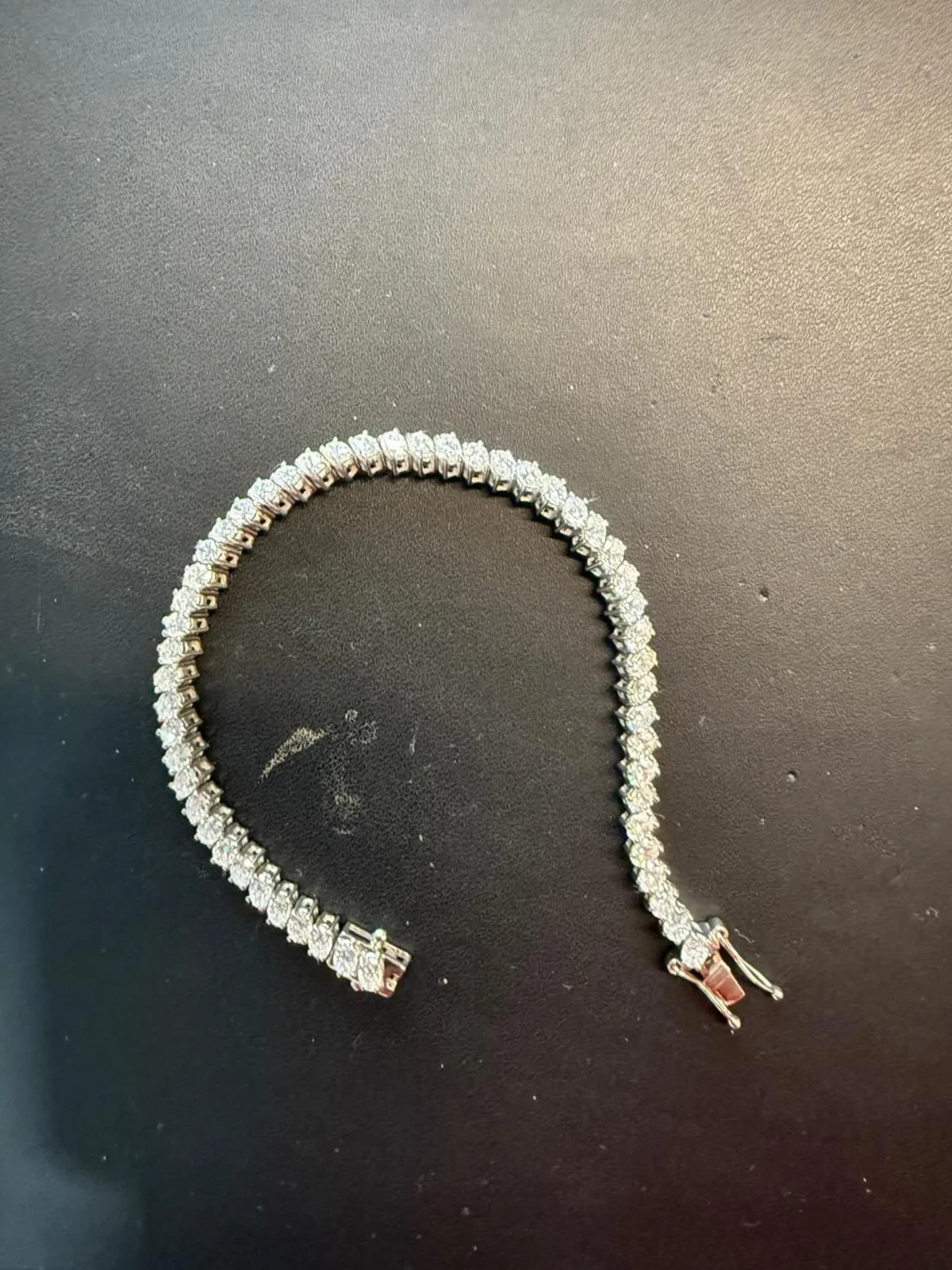 Valentine Gift! Oval Bracelet For Girlfriend Lab Grown Diamond 14K White Gold