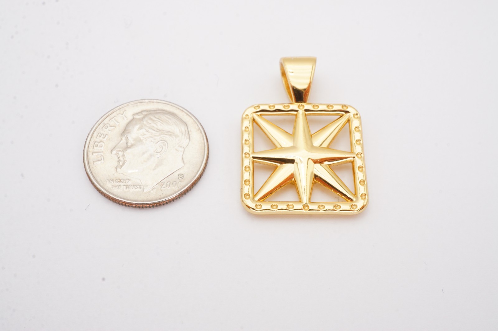 Jane Win Gold Plated Sterling Silver 925 Star Pendant