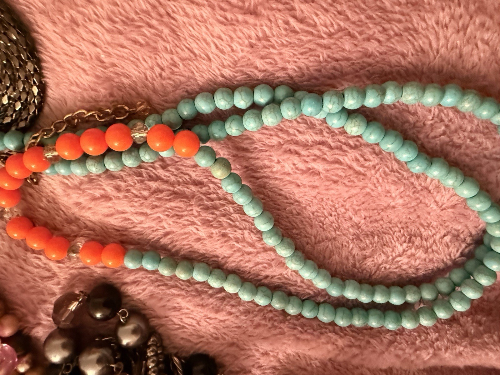50 Plus Necklaces.All wearable.Stones, Glass, Resin, Plastic,Shell. Lot 1.