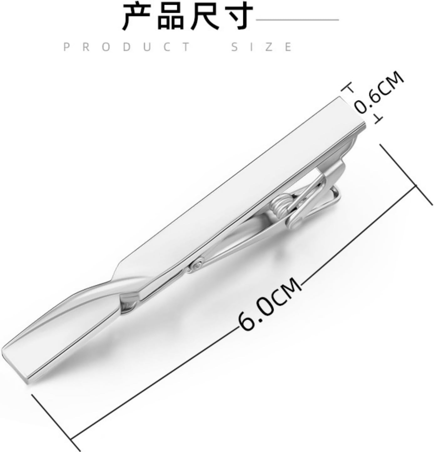 Tie Clips for Men Black Silver Classic Tie Bar Clip Set for Regular wide gold