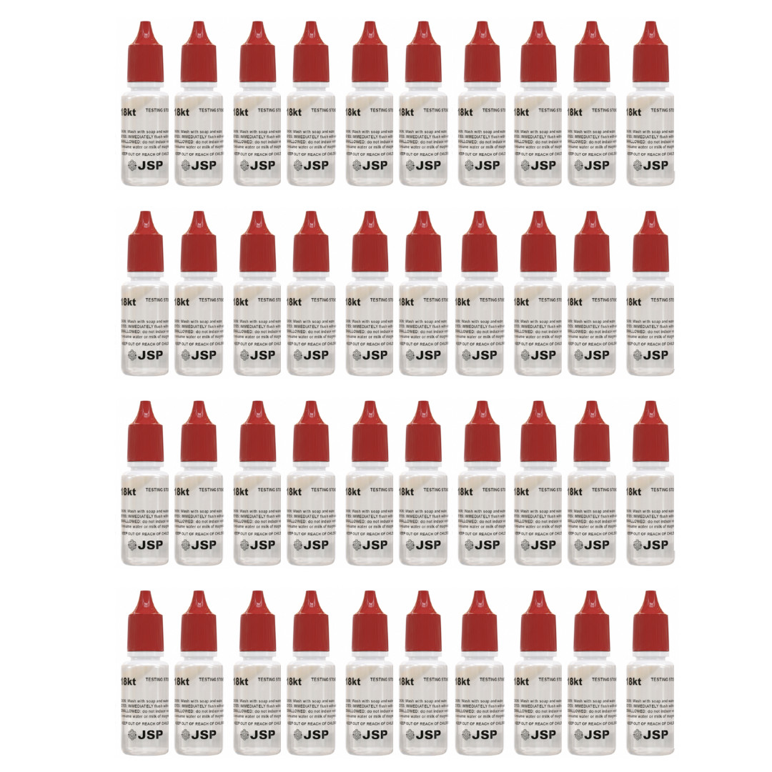 36 Bottles Lot of 18K Gold Testing Solution Jewelry Testing Acids Metals JSP