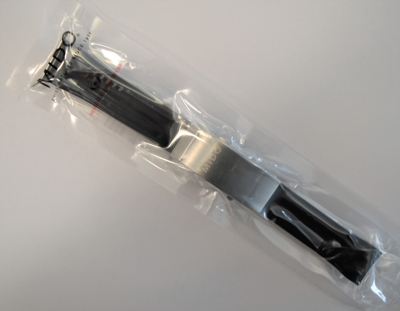 Original MIDO Ocean Star Model M026430A Black Rubber Strap Band w/ Clasp Buckle