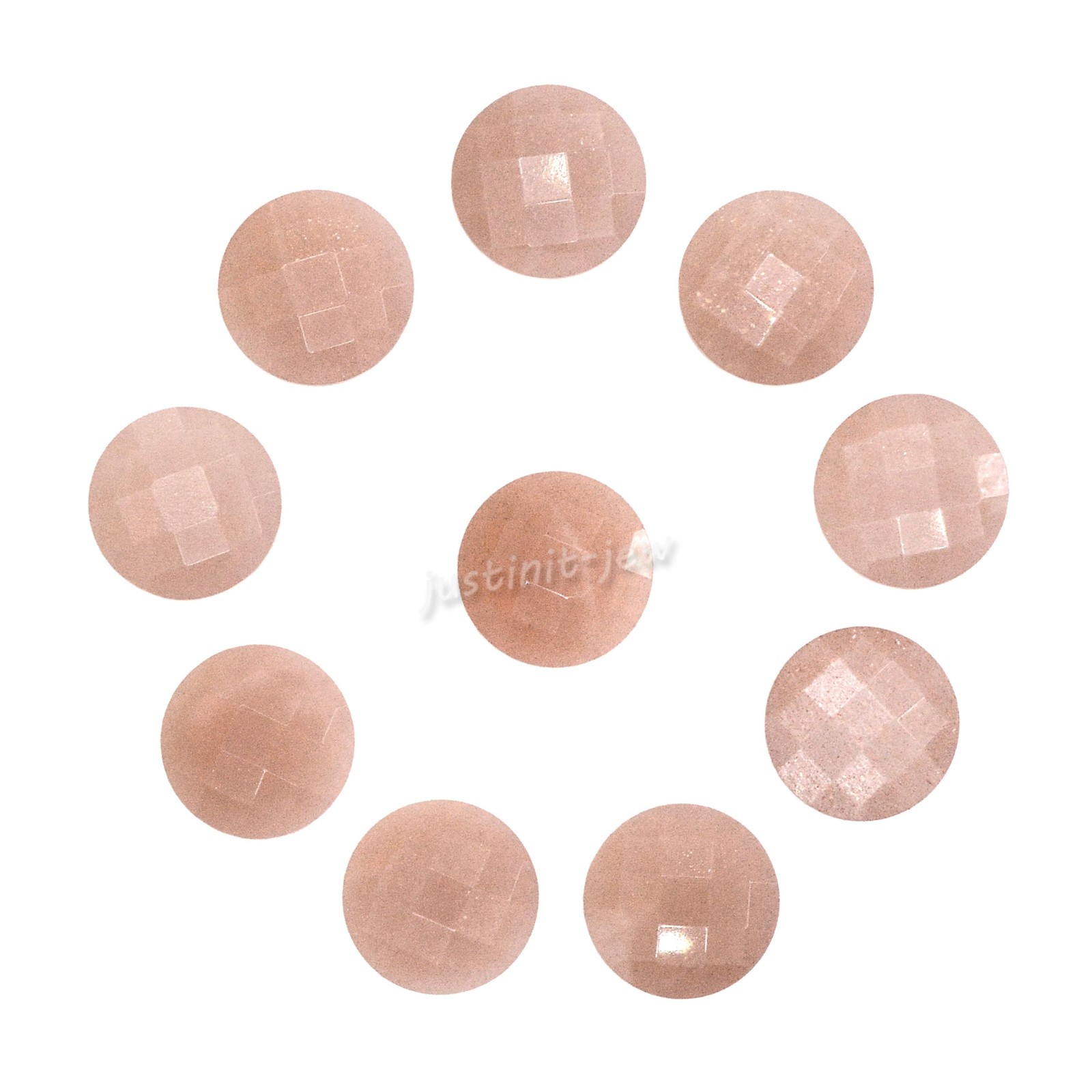 Loose Gemstone Piece 12mm Round Faceted Stone for DIY Jewelry Crafting Crystal