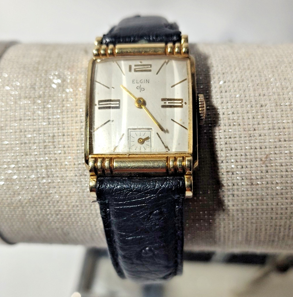 Elgin Dura Power cal 673 ref 6519 watch with original band 10K RGP Repair