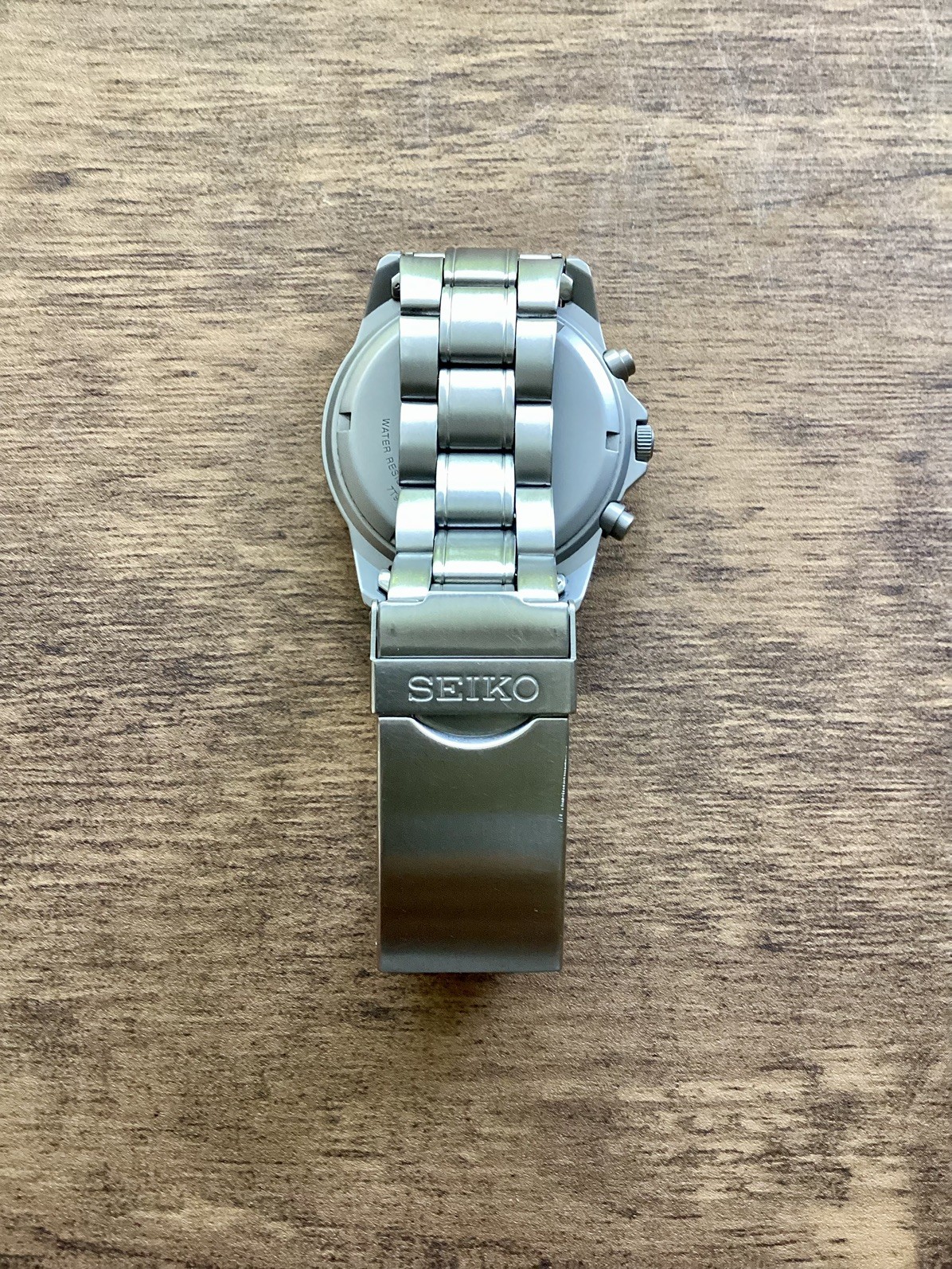 Seiko Chronograph SND379P1 SND379P Blue Dial Stailess Steel Quartz Men Watch