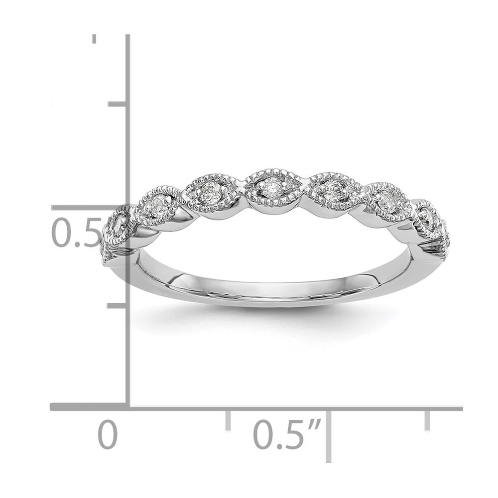 0.11Ct Lab Grown Diamond Band Ring Size 7 14K White Gold ( VS/SI,GH )