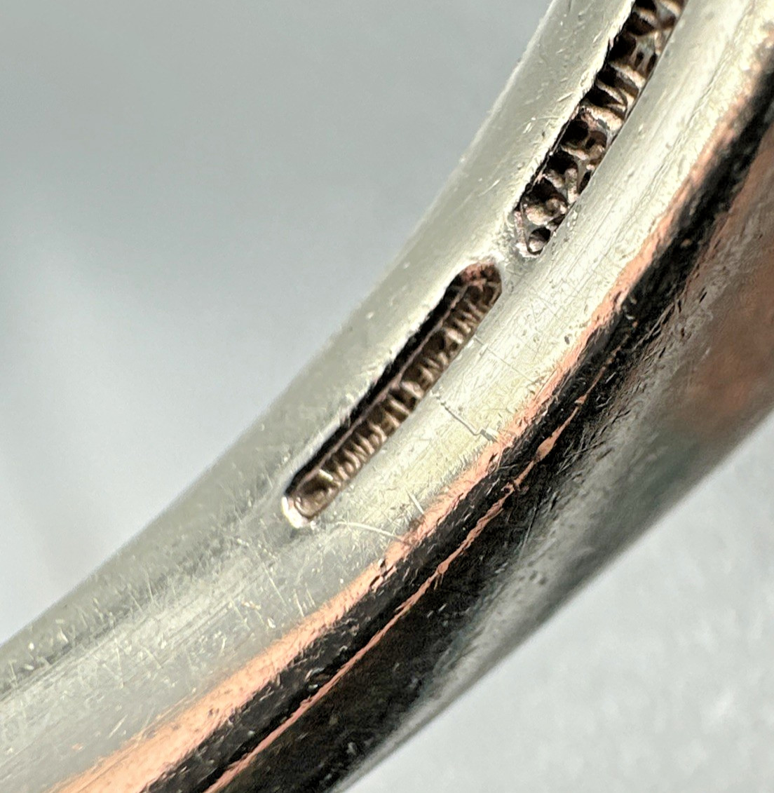 Vtg Jondell Mexico Sterling Silver Pentagon Bangle Bracelet 28.9g Sz ~7.75 5mm