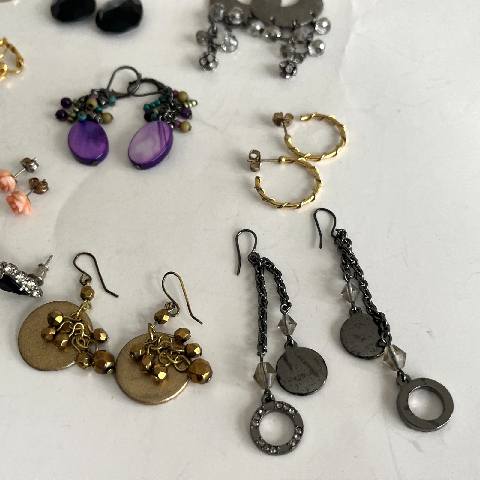 Vintage Costume Jewelry Lot of 20 Earrings Pierced Not Signed