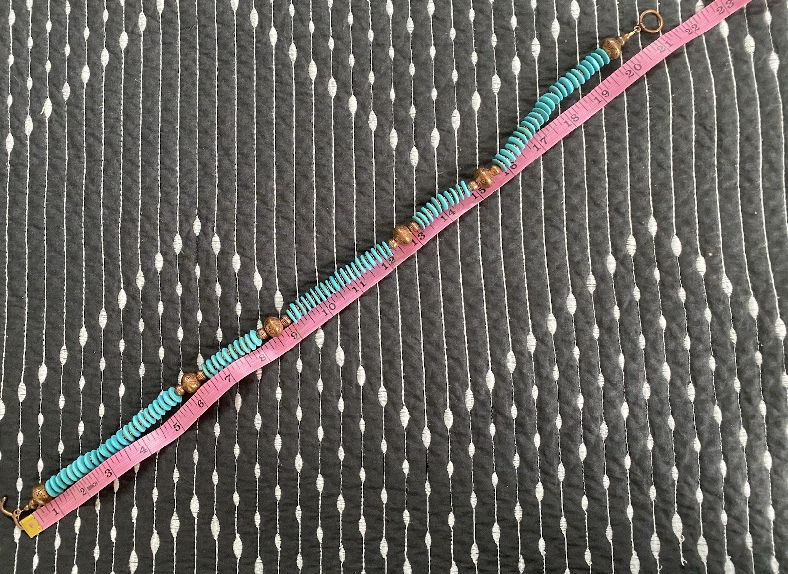 Turquoise And Copper Handcrafted Necklace