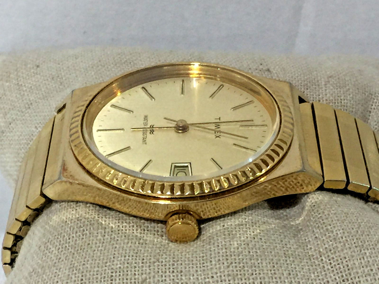 Vintage Timex Marlin Men’s Gold Tone Mechanical Wrist Watch With Date Working!