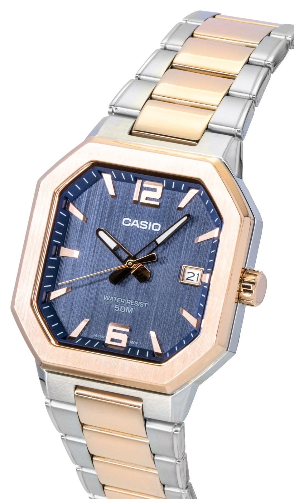 Casio Analog Black Dial Stainless Steel Quartz Sports MTP-B195RG-2AV Men’s Watch