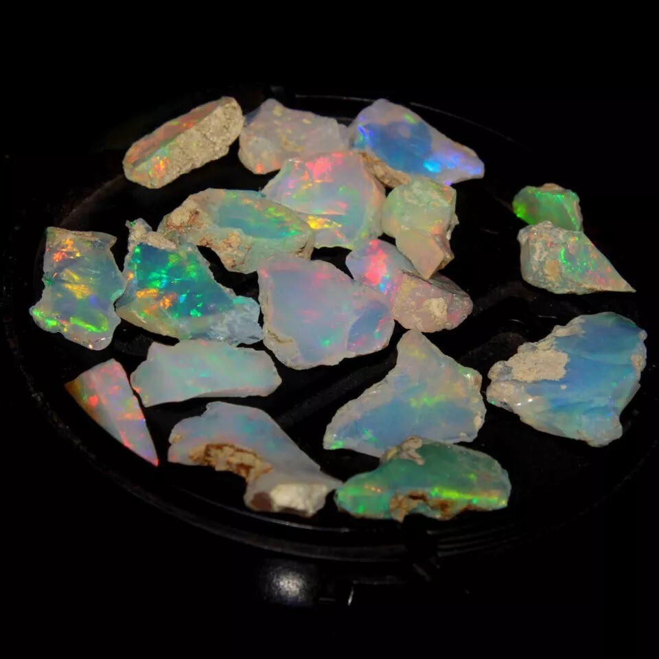 Dry Opal Rough Lot 10 Pieces Natural Ethiopian Welo Opal Raw AAA cut grade rough