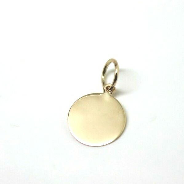 Genuine 9ct 9k 375 Solid Yellow Gold 12mm disc round circle pendant *Free post