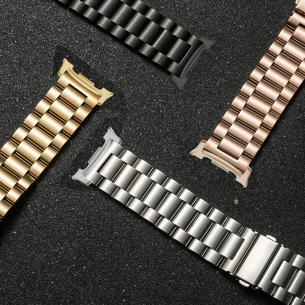 No Gap Steel Strap Metal Watch band for Samsung Galaxy Watch 8 40mm/44mm/46mm