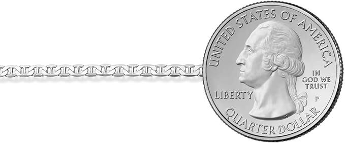 2MM Solid 925 Sterling Silver Italian DIAMOND CUT Flat Mariner Anklet 9″ or 10″