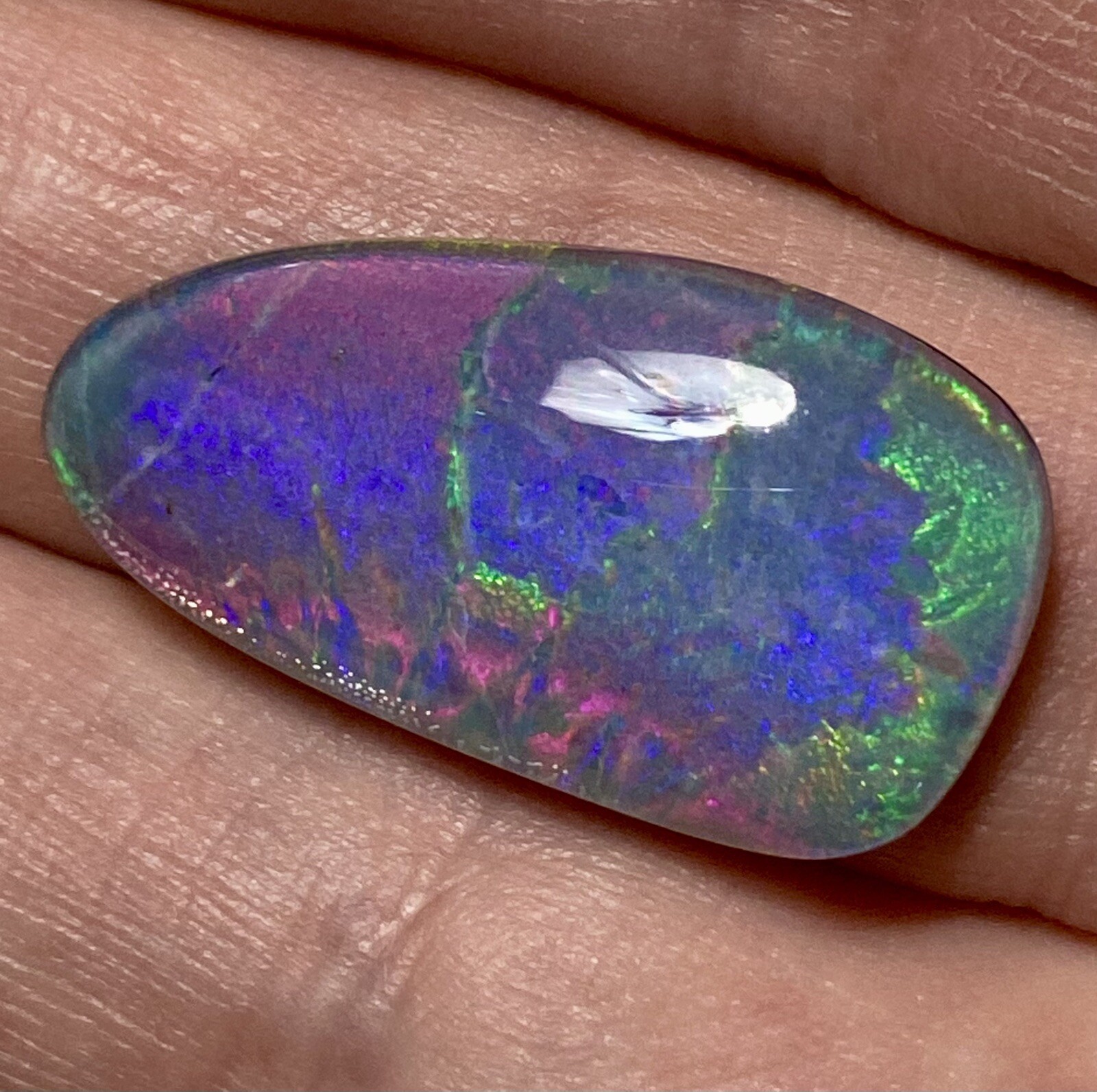 BRILLIANT GIANT 17.90cts AUSTRALIA OPAL TRIPLET RAINBOW🌈 PEACOCK HARLEQUIN FIRE