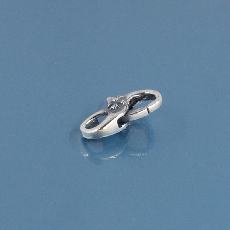 Antiqued Sterling Silver Cross Lobster Claw Clasp Connector 13.9mm #44102