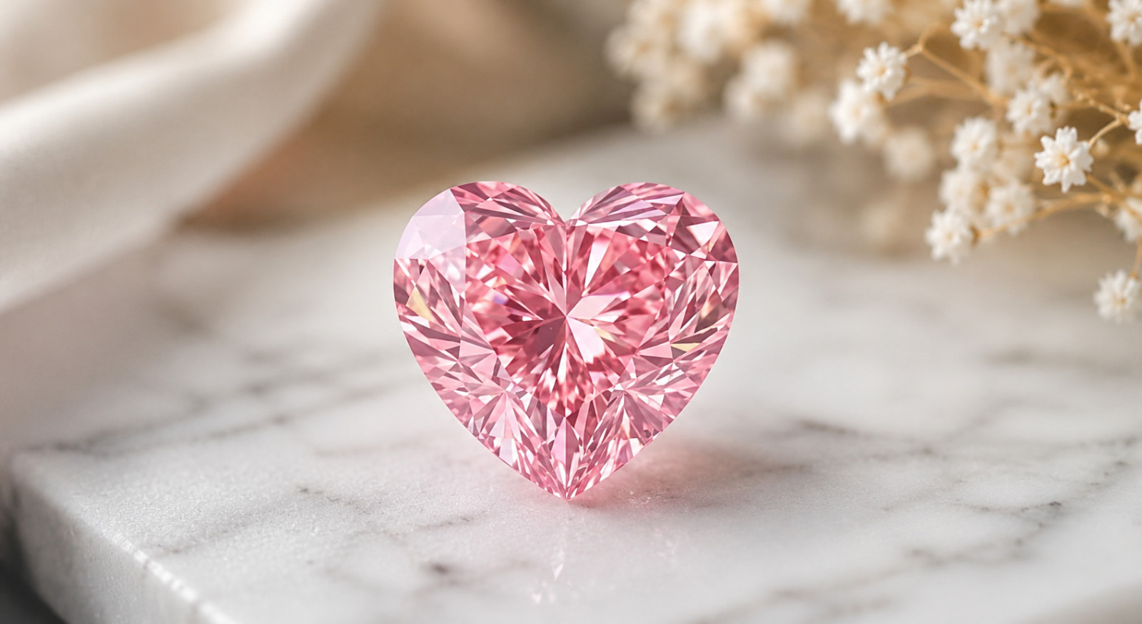 5 CT Fancy Pink Color, Heart Cut VVS1 Moss Diamond Premium gemstone 11.50 MM