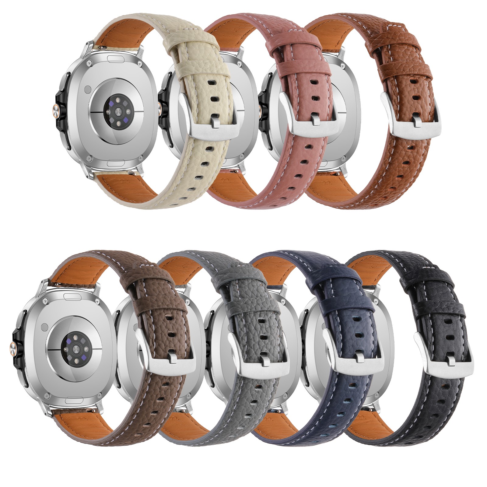 Upgraded Leather Watch Band for Samsung Galaxy Watch 8/8 Classic 40 44 46mm 2025